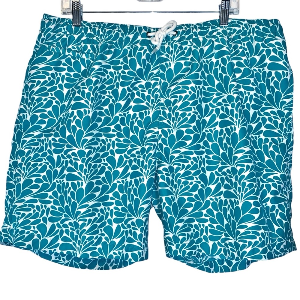 TRUNKS Surf & Swim Co ☆ Men’s Teal Elastic Waist Swim Trunks